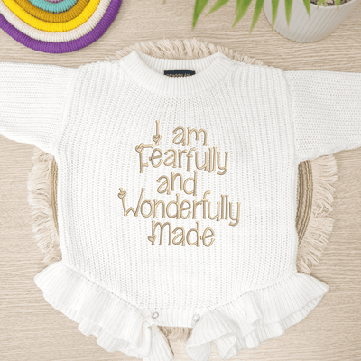 'I am Fearfully And Wonderfully Made' Baby Romper - SwaddleAn