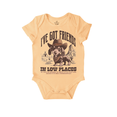 Dachshund Baby Onesie, I've got friends in low places Baby Onesie
