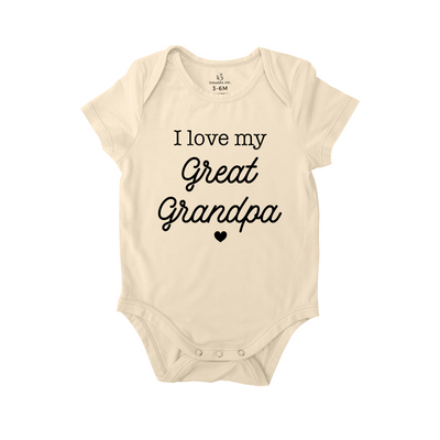 I love my Great Grandpa Baby Onesie, Great Grandpa Baby Bodysuits