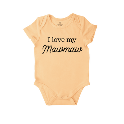 'I Love My Mawmaw' Bodysuit, a Cherished Gift for Grandma SwaddleAn