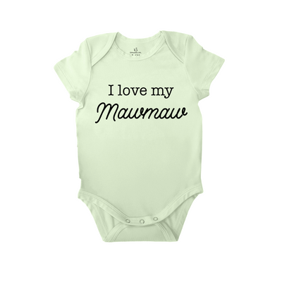 'I Love My Mawmaw' Bodysuit, a Cherished Gift for Grandma SwaddleAn