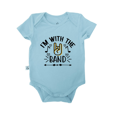 'I'm with the band' Bodysuit | Music Band Baby Onesie SwaddleAn