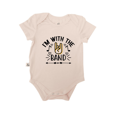'I'm with the band' Bodysuit | Music Band Baby Onesie SwaddleAn