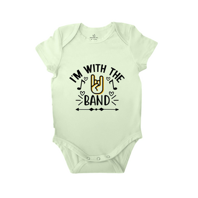 'I'm with the band' Bodysuit | Music Band Baby Onesie SwaddleAn