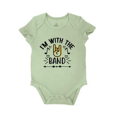 'I'm with the band' Bodysuit | Music Band Baby Onesie SwaddleAn