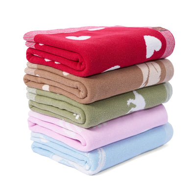 Cactus Jacquard Knit Baby Blanket