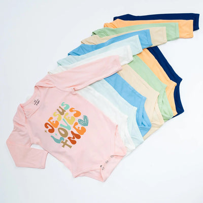 'Jesus Loves Me' Christian Baby Onesie - SwaddleAn