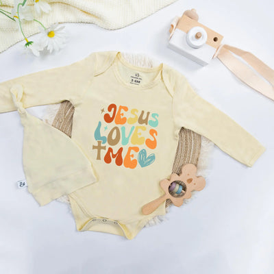 'Jesus Loves Me' Christian Baby Onesie - SwaddleAn