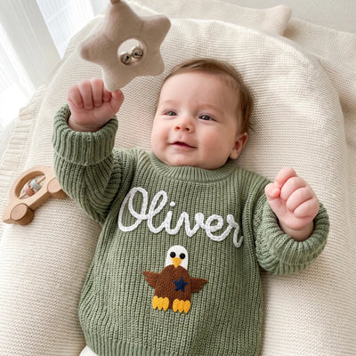 4th of july baby sweater