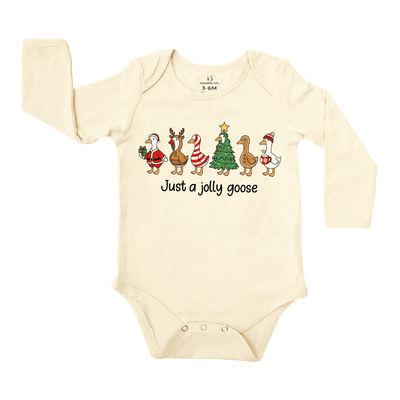 Just A Jolly Goose Christmas Baby Onesie