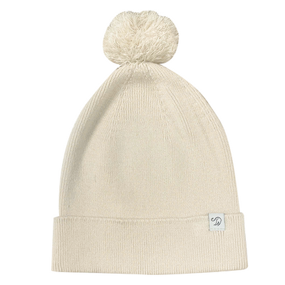 Knit Baby Beanie in Cream