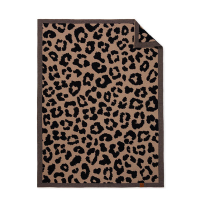 Leopard Jacquard Knit Baby Blanket