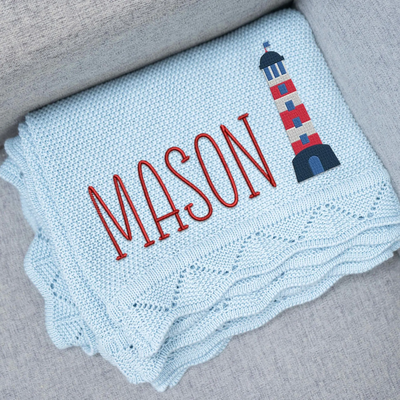 Lighthouse Baby Blanket