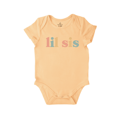 Lil Sis Bodysuit in Peach