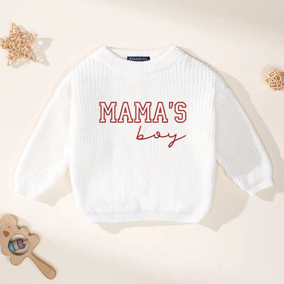 Mama's Boy Embroidered Knit Sweater