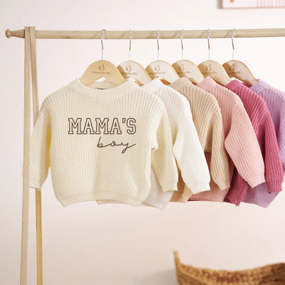 Mama's Boy Embroidered Knit Sweater