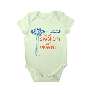 More Spaghetti Less Upsetti Bodysuit, Funny Pasta Lover Onesie SwaddleAn