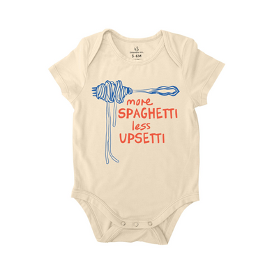 More Spaghetti Less Upsetti Bodysuit, Funny Pasta Lover Onesie