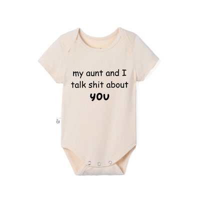 My Mom and I Talk Sh*t About You Bamboo Baby Onesie