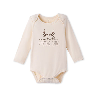 New To The Hunting Crew Embroidered Bamboo Bodysuit