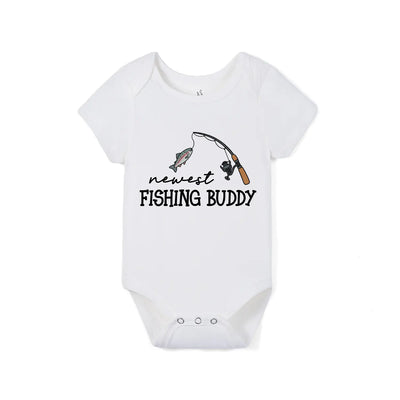 Newest Fishing Buddy Baby Onesie