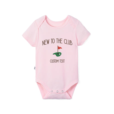 Custom New To The Club Embroidered Bamboo Onesie
