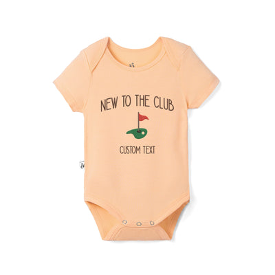Custom New To The Club Embroidered Bamboo Onesie
