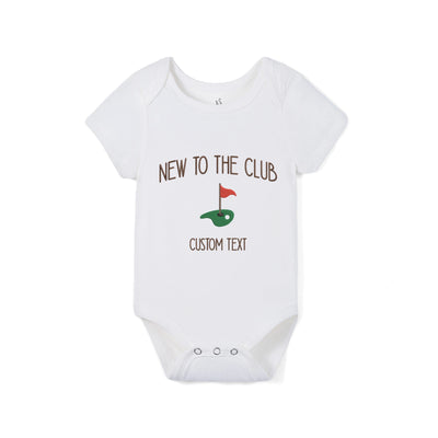 Custom New To The Club Embroidered Bamboo Onesie