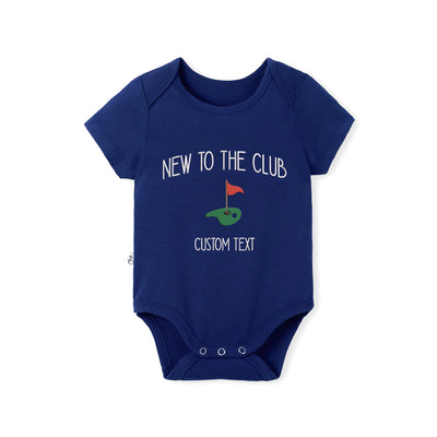 Custom New To The Club Embroidered Bamboo Onesie