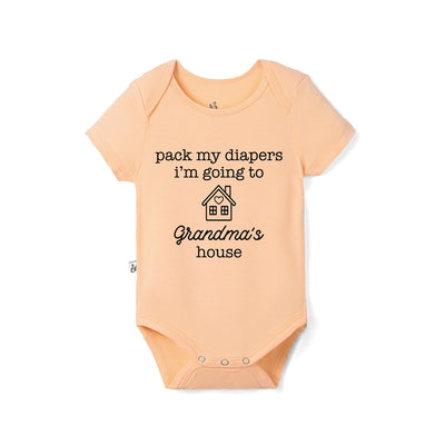 Pack My Diapers I'm Going To Grandma's House Baby Onesie