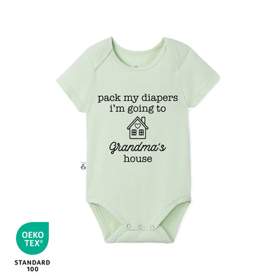 Pack My Diapers I'm Going To Grandma's House Baby Onesie