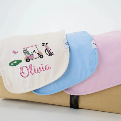 Personalized Baby Golf Burp Cloths