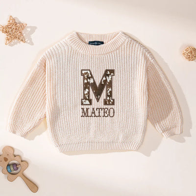 Personalized Cowboy Baby Sweater With Name