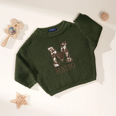 Personalized Cowboy Baby Sweater With Name