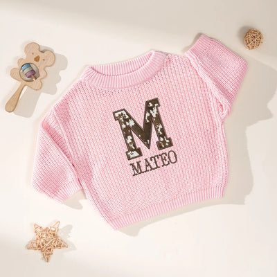 Personalized Cowboy Baby Sweater With Name