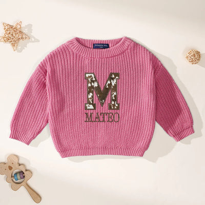 Personalized Cowboy Baby Sweater With Name