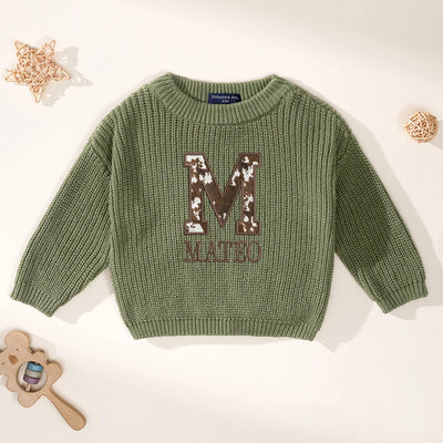 Personalized Cowboy Baby Sweater With Name