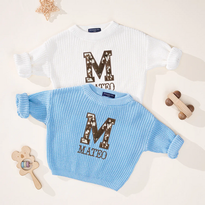 Personalized Cowboy Baby Sweater With Name