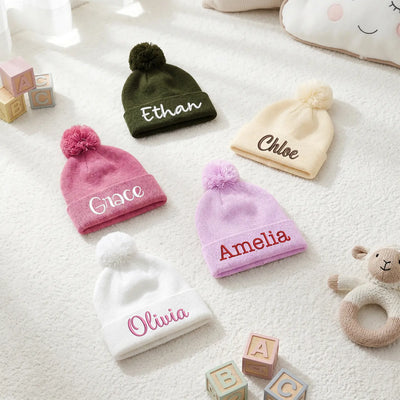 Personalized Embroidered Name Baby Beanie