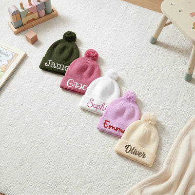 Personalized Embroidered Name Baby Beanie