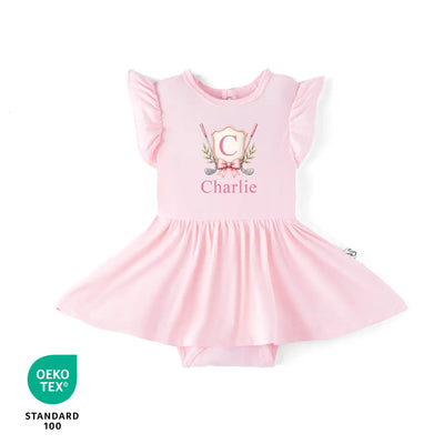 Personalized Golf Baby Twirl Bodysuit Dress