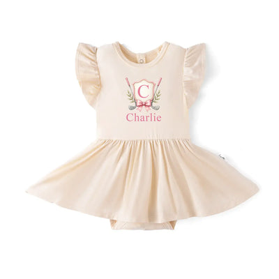 Personalized Golf Baby Twirl Bodysuit Dress