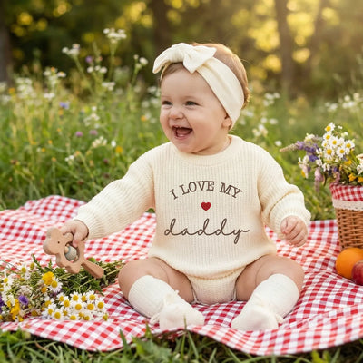 Personalized I love My Daddy Baby Romper