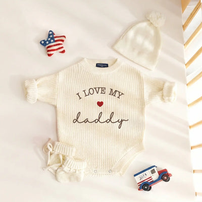 Personalized I love My Daddy Baby Romper