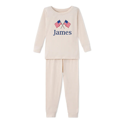 Personalized Name Independence Day Baby Pajamas