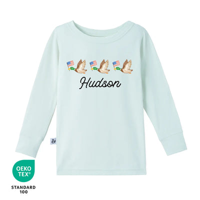 Personalized Name Mallard Duck Baby Pajamas