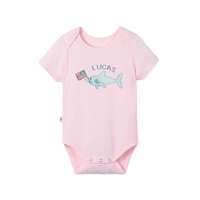 Personalized Patriotic America Sharks Baby Onesie
