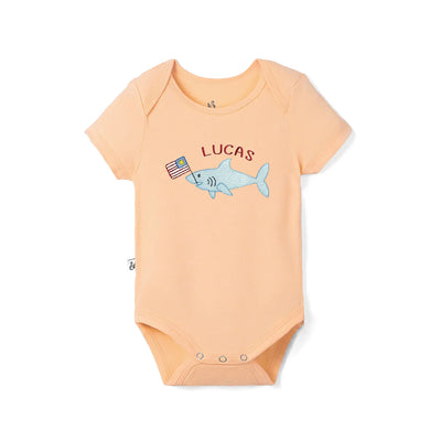 Personalized Patriotic America Sharks Baby Onesie