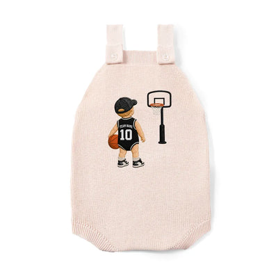 Personalized Team Name Basketball Baby Strap Romper