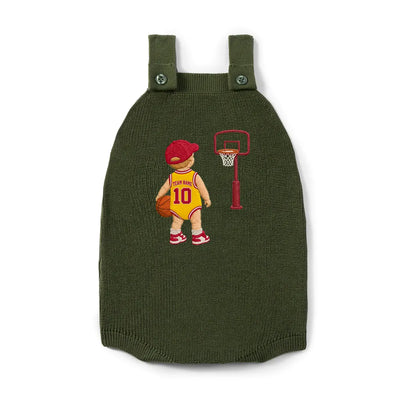 Personalized Team Name Basketball Baby Strap Romper
